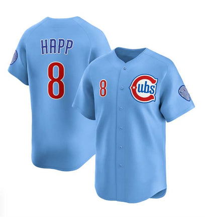 Chicago Cubs #8 Ian Happ Blue 2024-25 2nd Alternate Limited Stitched Baseball Jersey - Main View