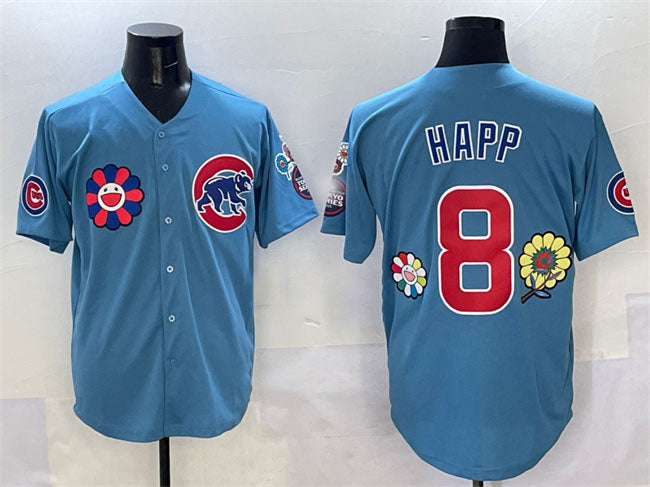 Chicago Cubs #8 Ian Happ Blue 2025 Tokyo Series 2nd Alternate Limited Stitched Baseball Jersey - Main View