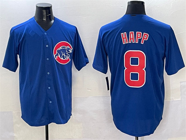 Chicago Cubs #8 Ian Happ Royal Cool Base Stitched Baseball Jersey - Main View