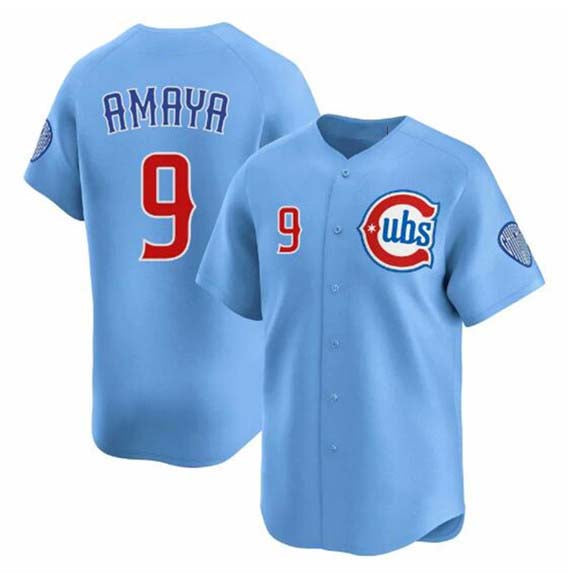 Chicago Cubs #9 Miguel Amaya Blue 2024-25 2nd Alternate Limited Stitched Baseball Jersey - Main View