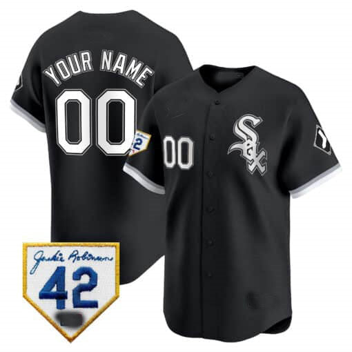 Custom Chicago White Sox 2024 Jackie Robinson Patch Vapor Premier Limited– All Stitched Baseball Jersey view 2