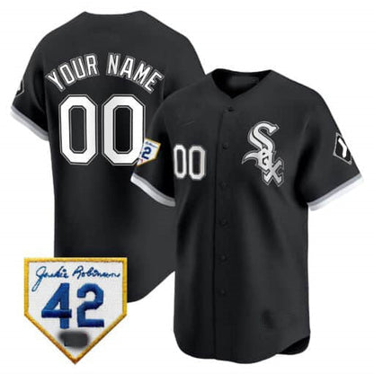 Custom Chicago White Sox 2024 Jackie Robinson Patch Vapor Premier Limited– All Stitched Baseball Jersey view 2