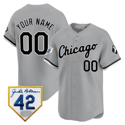 Custom Chicago White Sox 2024 Jackie Robinson Patch Vapor Premier Limited– All Stitched Baseball Jersey view 3