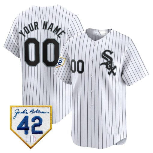 Custom Chicago White Sox 2024 Jackie Robinson Patch Vapor Premier Limited– All Stitched Baseball Jersey view 5