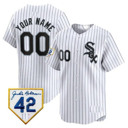Custom Chicago White Sox 2024 Jackie Robinson Patch Vapor Premier Limited– All Stitched Baseball Jersey view 5