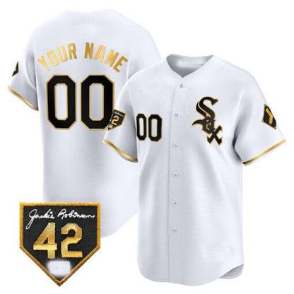 Custom Chicago White Sox 2024 Jackie Robinson Patch Vapor Premier Limited– All Stitched Baseball Jersey view 4