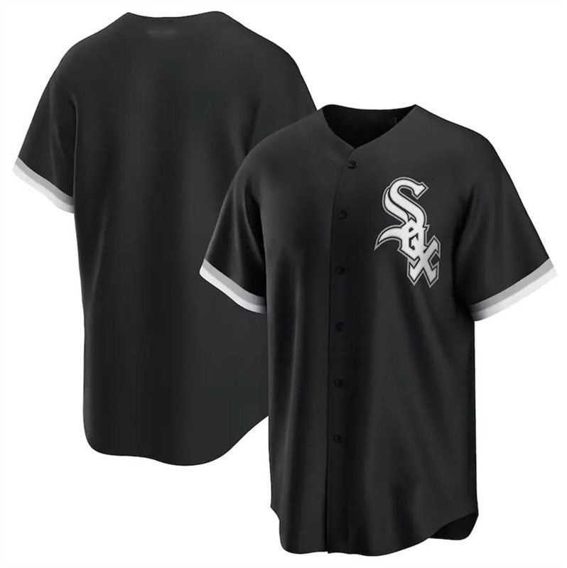 Chicago White Sox Alternate Replica Team Jersey - Black Baseball Jerseys - Main View