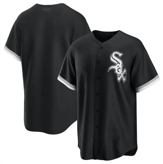 Chicago White Sox Alternate Replica Team Jersey - Black Baseball Jerseys - Main View