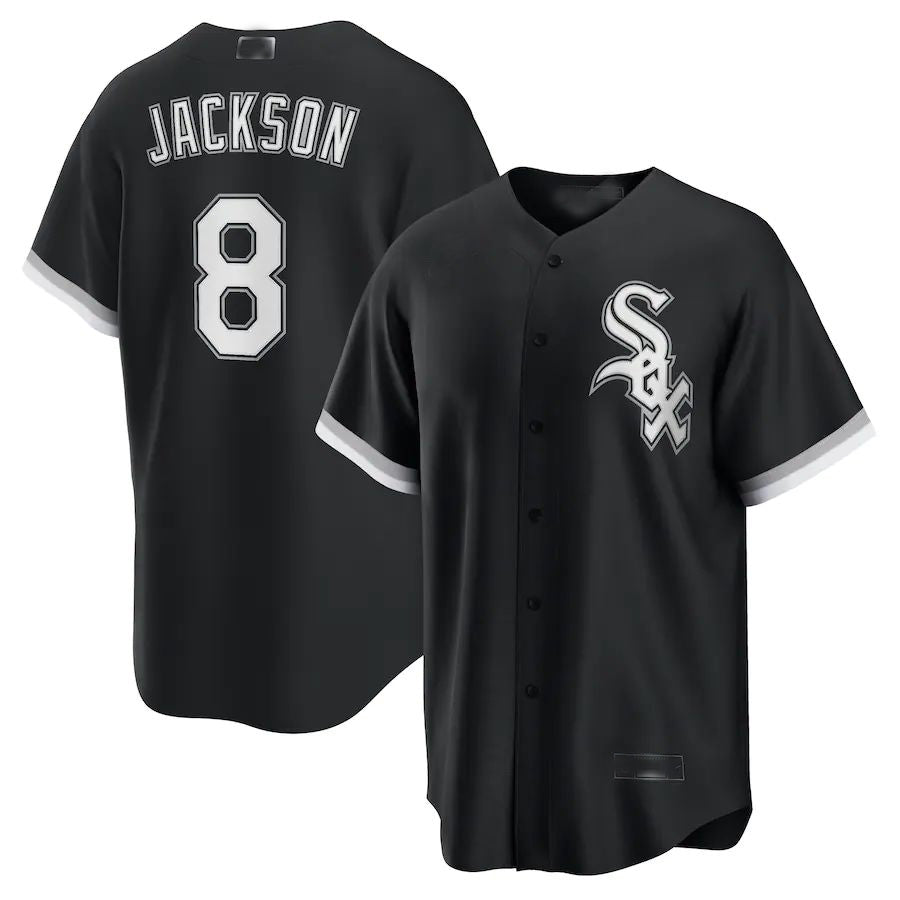 Chicago White Sox #8 Bo Jackson Black Alternate Cooperstown Collection Replica Player Jersey Baseball Jerseys - Main View