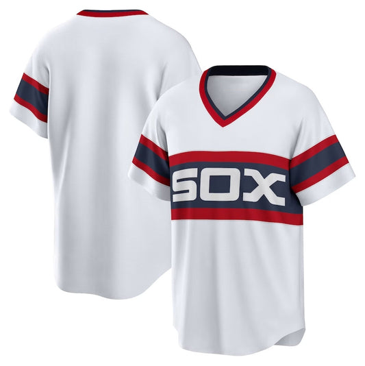 Chicago White Sox Home Replica Team Jersey - White Stitched Baseball Jersey - Main View