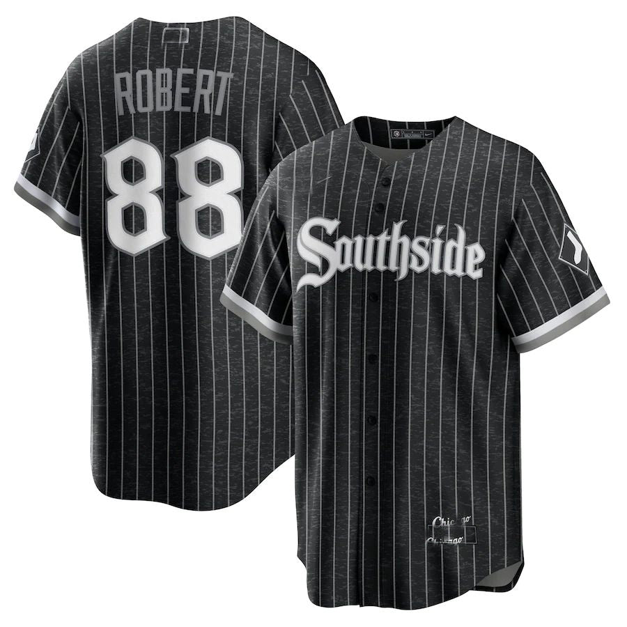 Chicago White Sox #88 Luis Robert Black City Connect Replica Player Jersey Baseball Jerseys - Main View