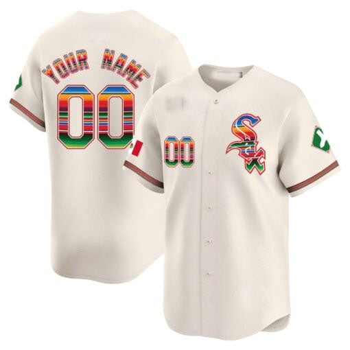 Custom Chicago White Sox Mexico Vapor Premier Limited V2 – All Stitched Baseball Jersey view 3