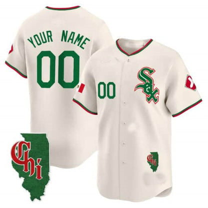 Custom Chicago White Sox Mexico Vapor Premier Limited – Illinois Patch – All Stitched Baseball Jersey view 3