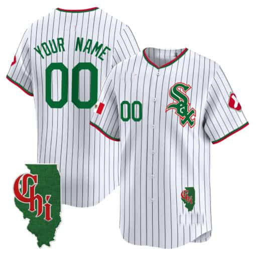 Custom Chicago White Sox Mexico Vapor Premier Limited – Illinois Patch – All Stitched Baseball Jersey view 5