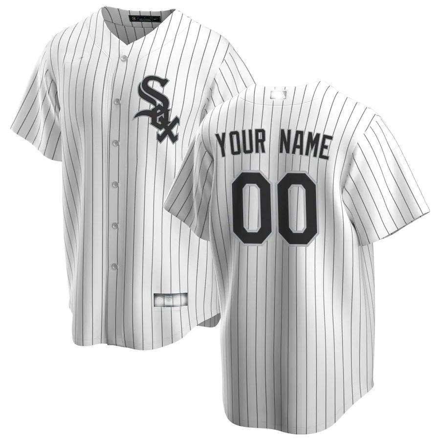 Baseball Jerseys Custom Chicago White Sox White Home Replica Custom Jersey - Main View