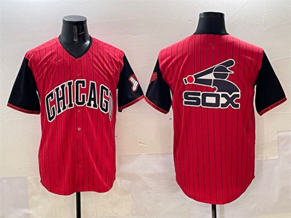 Chicago White Sox Team Big Logo Red Black 2025 City Connect Limited Stitched Baseball Jersey - Main View