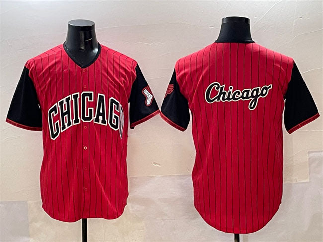 Chicago White Sox Team Big Logo Red Black 2025 City Connect Limited Stitched Baseball Jersey - Main View