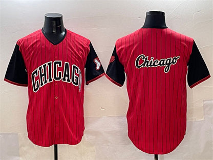 Chicago White Sox Team Big Logo Red Black 2025 City Connect Limited Stitched Baseball Jersey - Main View