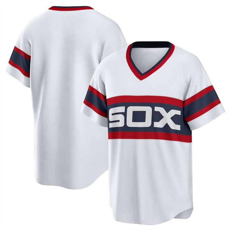 Custom Chicago White Sox White Home Replica Team Jersey Baseball Jerseys - Main View