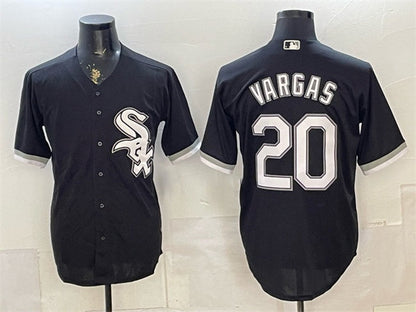 Chicago White Sox #20 Miguel Vargas Black Stitched Jersey - Main View