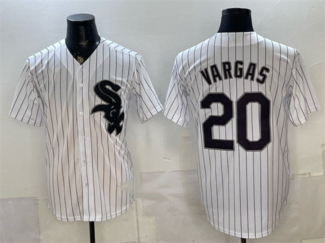 Chicago White Sox #20 Miguel Vargas White Home Stitched Baseball Jersey - Main View