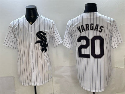 Chicago White Sox #20 Miguel Vargas White Home Stitched Baseball Jersey - Main View