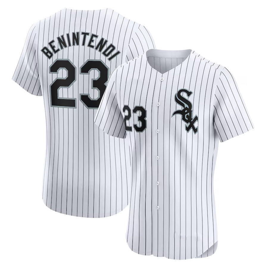 Chicago White Sox #23 Andrew Benintendi Home Elite Player Jersey - White Stitched Baseball Jersey - Main View