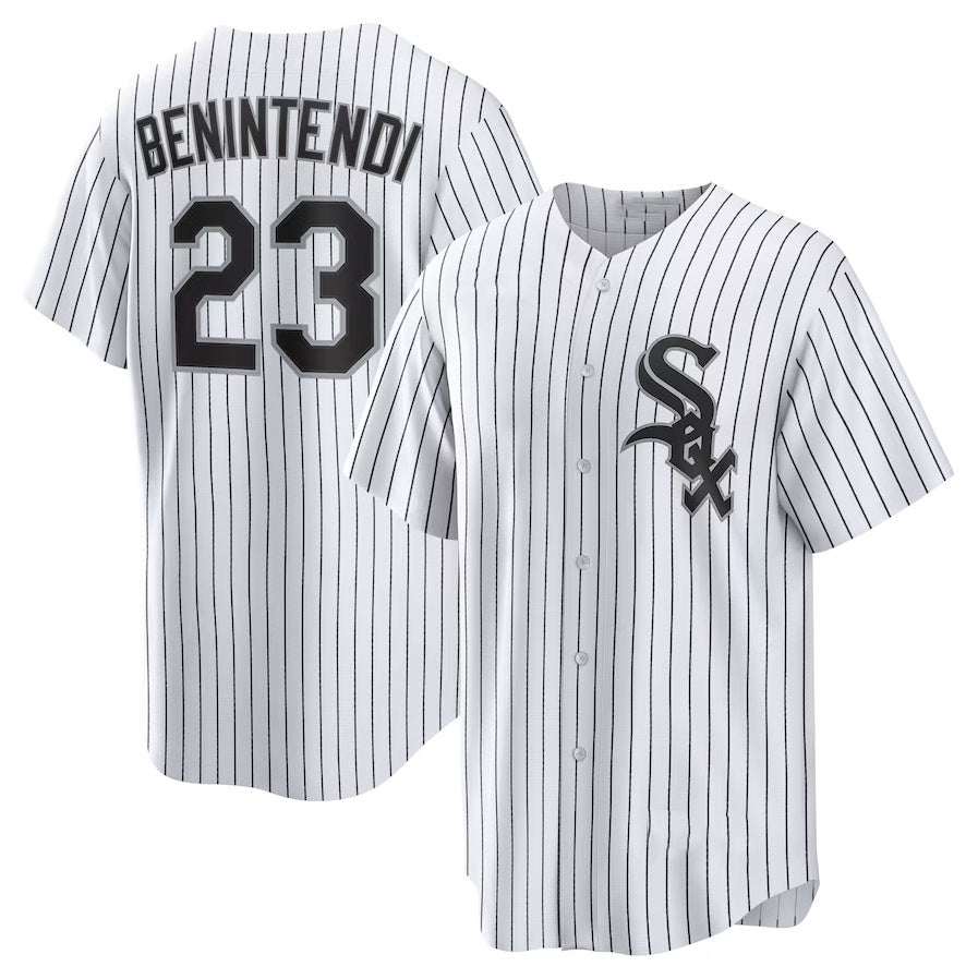 Chicago White Sox #23 Andrew Benintendi Home Official Player Jersey - White-Black Stitched Baseball Jersey - Main View
