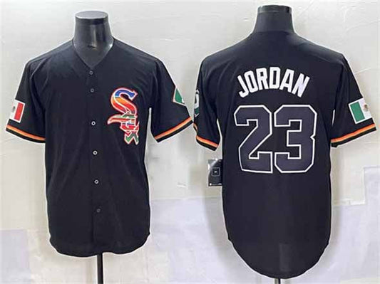 Chicago White Sox #23 Michael Jordan Black Mexico Limited Stitched Baseball Jersey - Main View