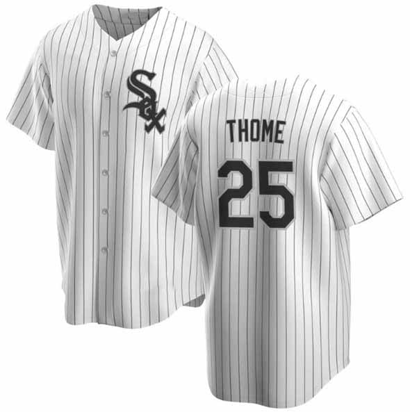 Chicago White Sox #25 Jim Thome White Cool Base Stitched Baseball Jersey - Main View