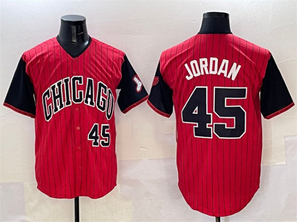 Chicago White Sox #45 Michael Jordan Red Black 2025 City Connect Limited Stitched Baseball Jersey - Main View