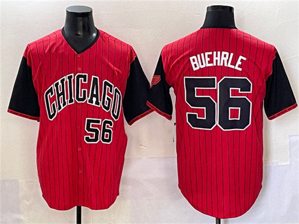 Chicago White Sox #56 Mark Buehrle Red Black 2025 City Connect Limited Stitched Baseball Jersey - Main View