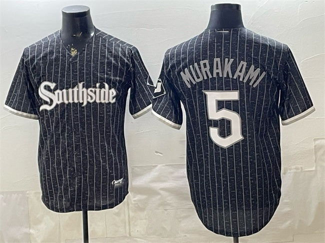 Chicago White Sox #5 Munetaka Murakami Black 2021 City Connect Cool Base Stitched Jersey - Main View
