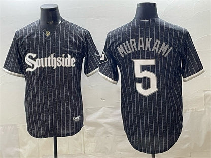 Chicago White Sox #5 Munetaka Murakami Black 2021 City Connect Cool Base Stitched Jersey - Main View