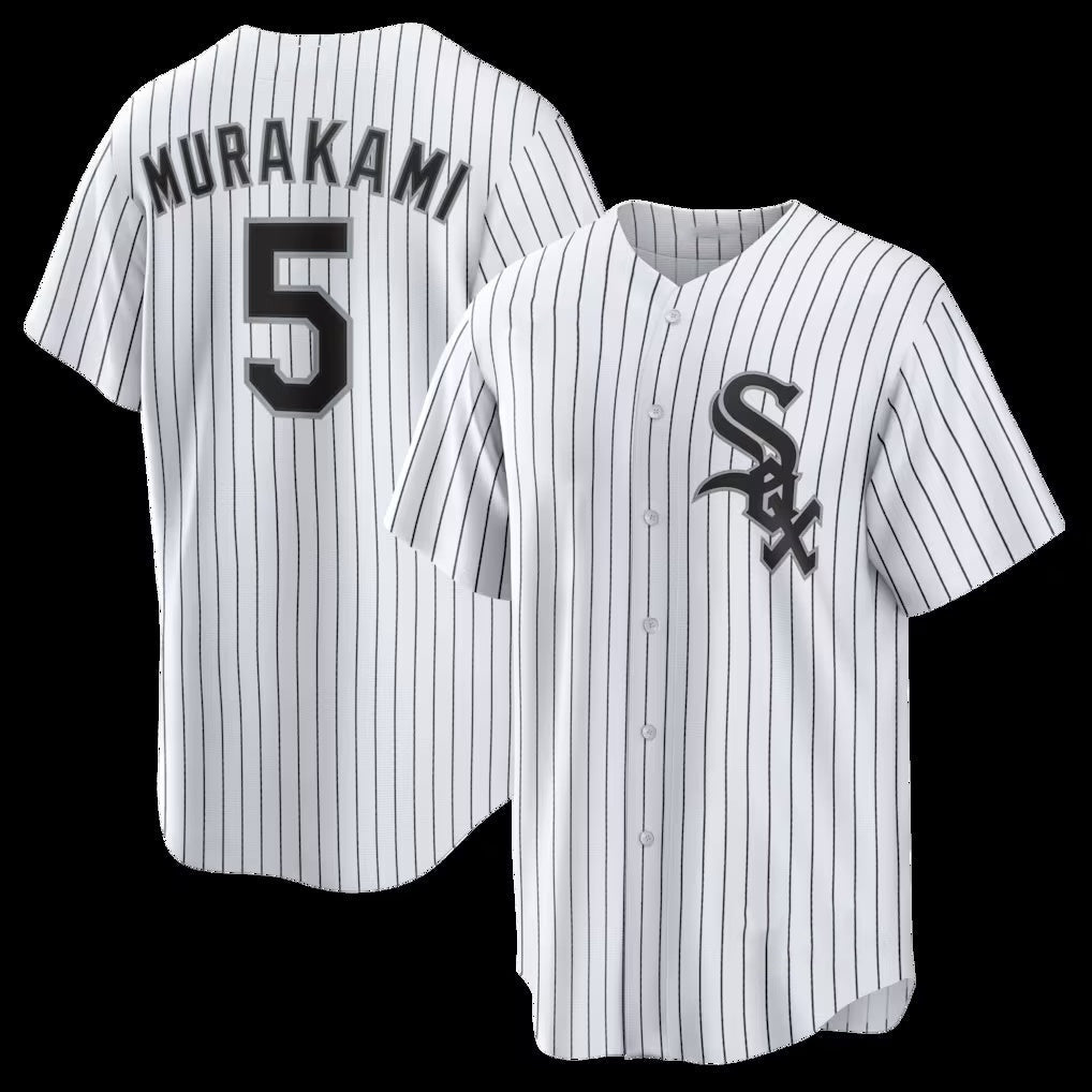 Chicago White Sox #5 Munetaka Murakami White Home Replica Stitched Baseball Jersey - Main View