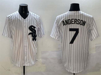 Chicago White Sox #7 Tim Anderson White Cool Base Stitched Baseball Jersey - Main View