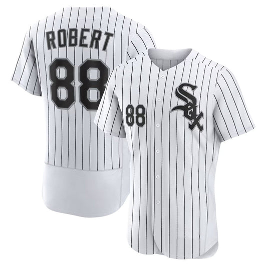 Chicago White Sox #88 Luis Robert Home Authentic Player Jersey - White-Black Stitched Baseball Jersey - Main View