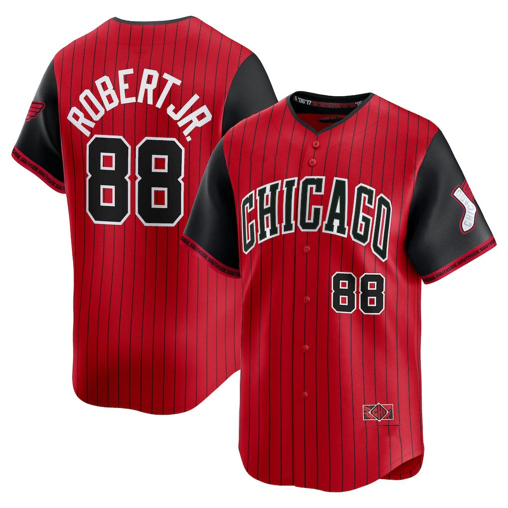Chicago White Sox #88 Luis Robert Jr. 2025 City Connect Limited Player Jersey - Red/Black Stitched Baseball Jersey - Main View