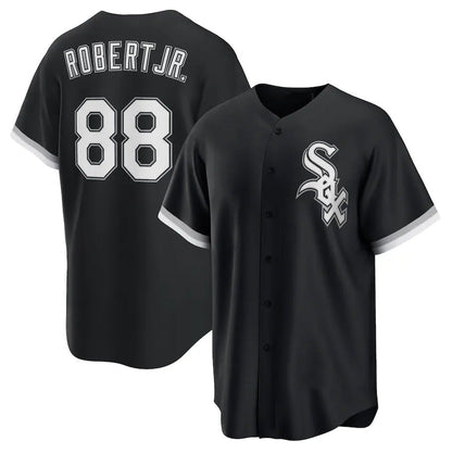 Chicago White Sox #88 Luis Robert Jr. Alternate Replica Player Jersey - Black Stitched Baseball Jersey - Main View