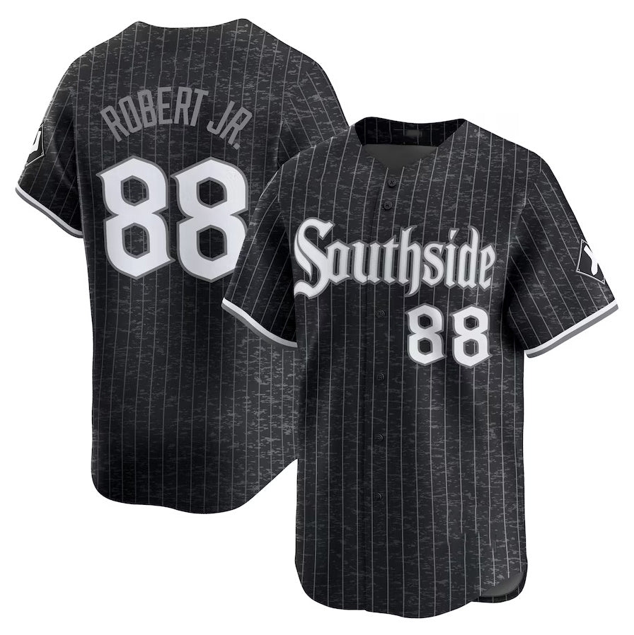 Chicago White Sox #88 Luis Robert Jr. City Connect Limited Player Jersey - Black Stitched Baseball Jersey - Main View