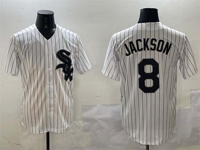 Chicago White Sox #8 Bo Jackson White Cool Base Stitched Baseball Jersey - Main View