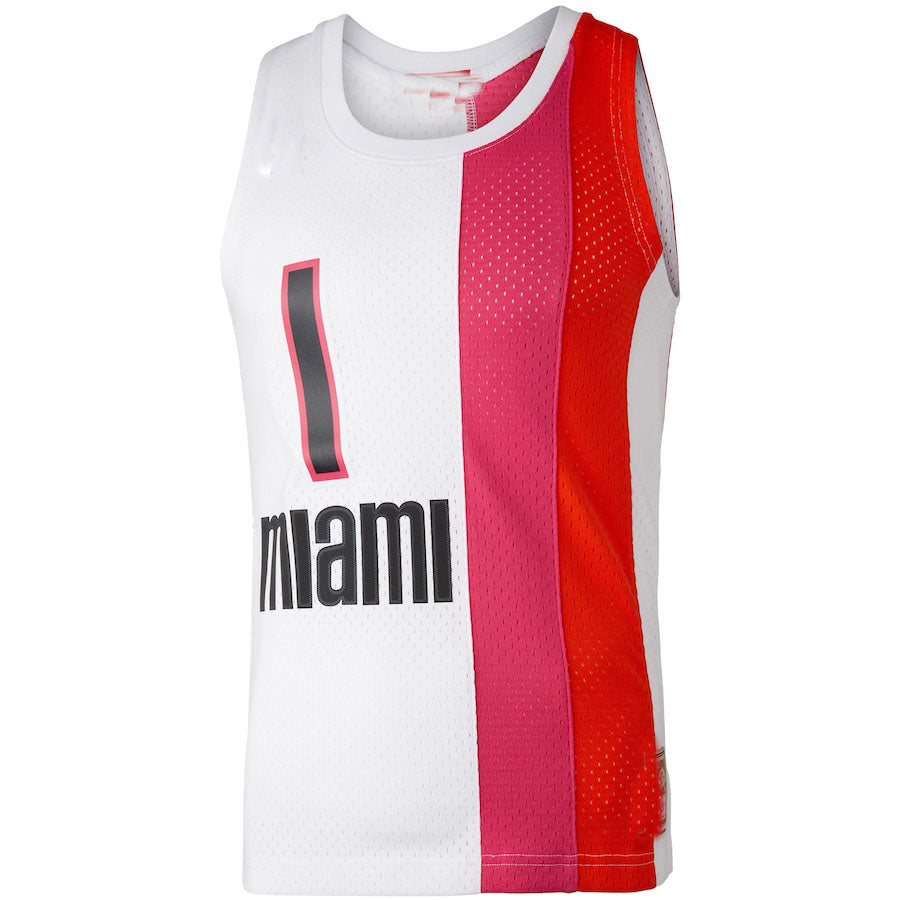 M.Heat #1 Chris Bosh Mitchell & Ness Women's Hardwood Classics 2011 Swingman Jersey White Stitched American Basketball Jersey - Main View