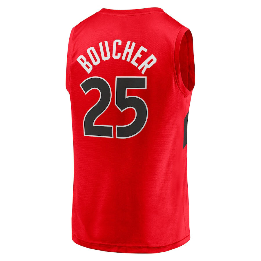 T.Raptors #25 Chris Boucher Fanatics Branded  Fast Break Replica Jersey Icon Edition Red Stitched American Basketball Jersey - Main View