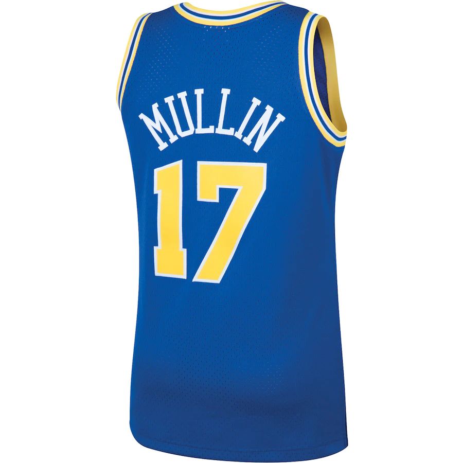 G.State Warriors #17 Chris Mullin Mitchell & Ness 1993-94 Hardwood Classics Swingman Player Jersey Royal Stitched American Basketball Jersey - Main View