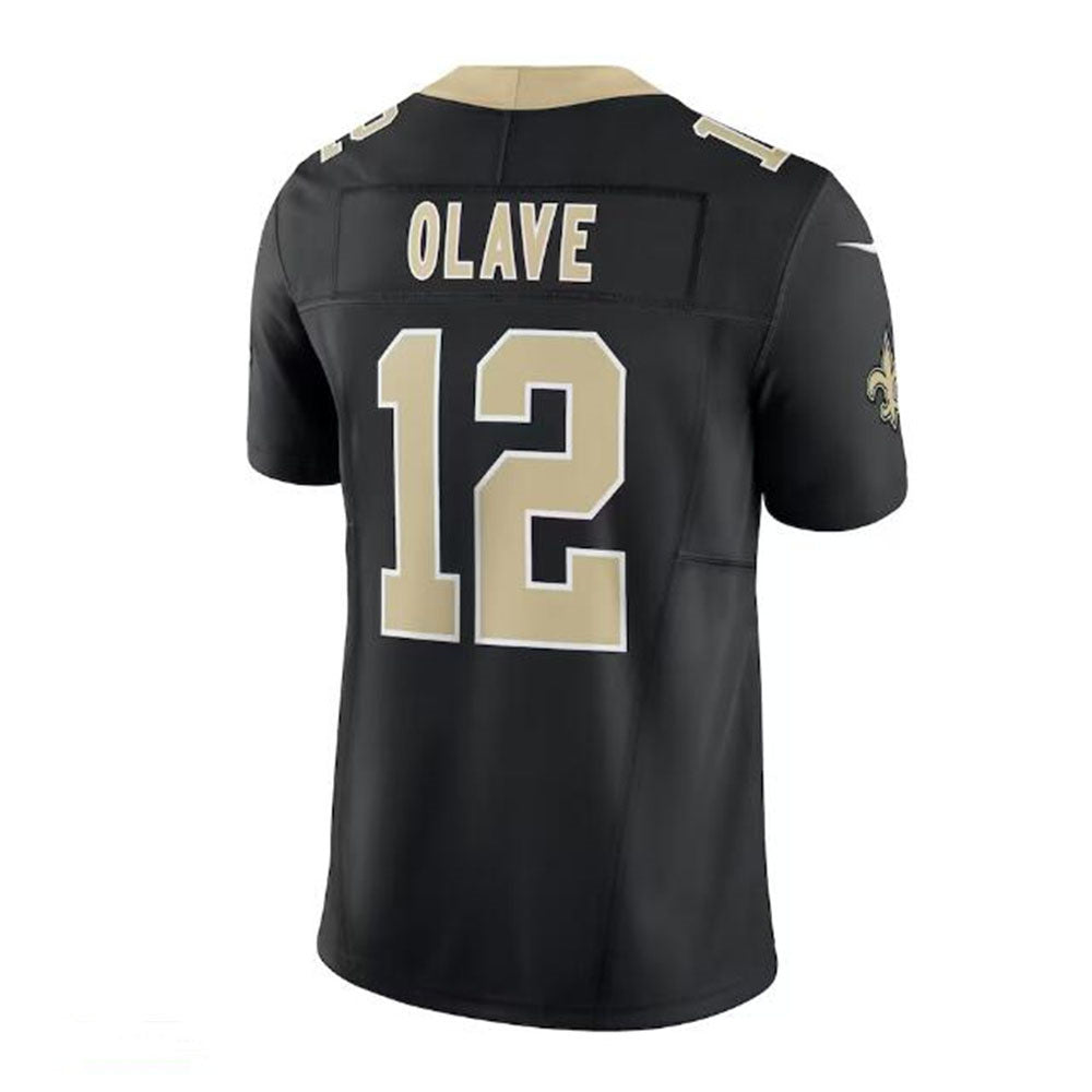 NO.Saints #12 Chris Olave Vapor F.U.S.E. Limited Jersey - Black Stitched American Football Jerseys - Main View