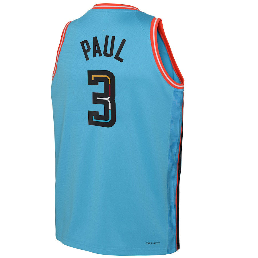 P.Suns #3 Chris Paul 2022-23 Swingman Jersey City Edition Turquoise Stitched American Basketball Jersey - Main View