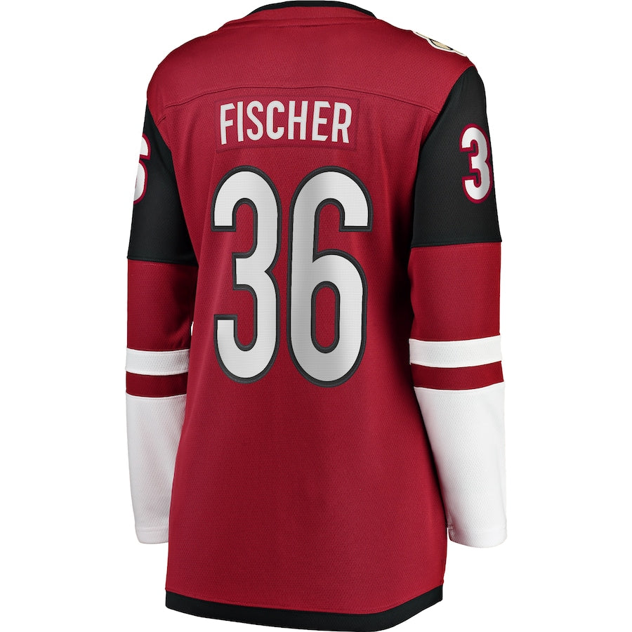 A.Coyotes #36 Christian Fischer Fanatics Branded Breakaway Player Jersey Garnet Stitched American Hockey Jerseys - Main View