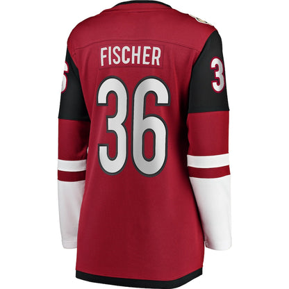 A.Coyotes #36 Christian Fischer Fanatics Branded Breakaway Player Jersey Garnet Stitched American Hockey Jerseys - Main View