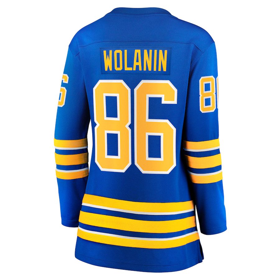 B.Sabres #86 Christian Wolanin Fanatics Branded Home Breakaway Player Jersey Royal Stitched American Hockey Jerseys - Main View