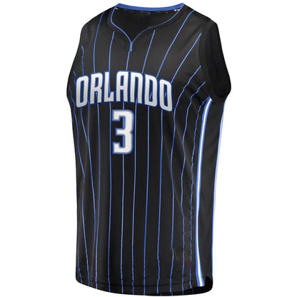 O.Magic #3 Chuma Okeke Fanatics Branded  2021-22 Fast Break Replica Jersey Icon Edition Black Stitched American Basketball Jersey - Main View